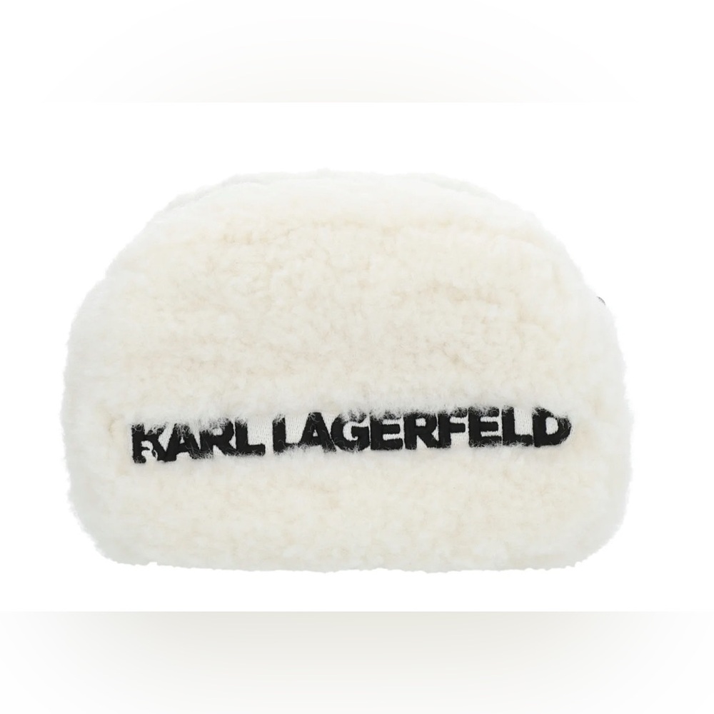 Karl Lagerfeld Cream Shearling Crossbody